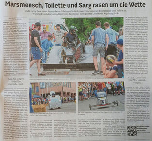 Zeitungsartikel-Seifenkistenrennen